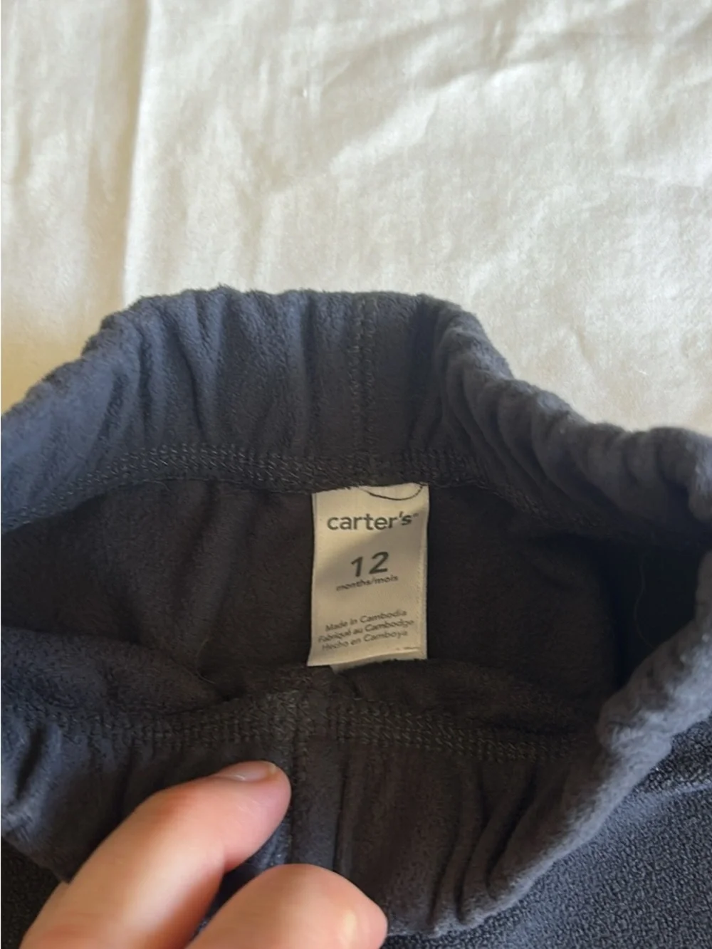 Carter's Blue and Gray bodysuit and sweatpants bundle